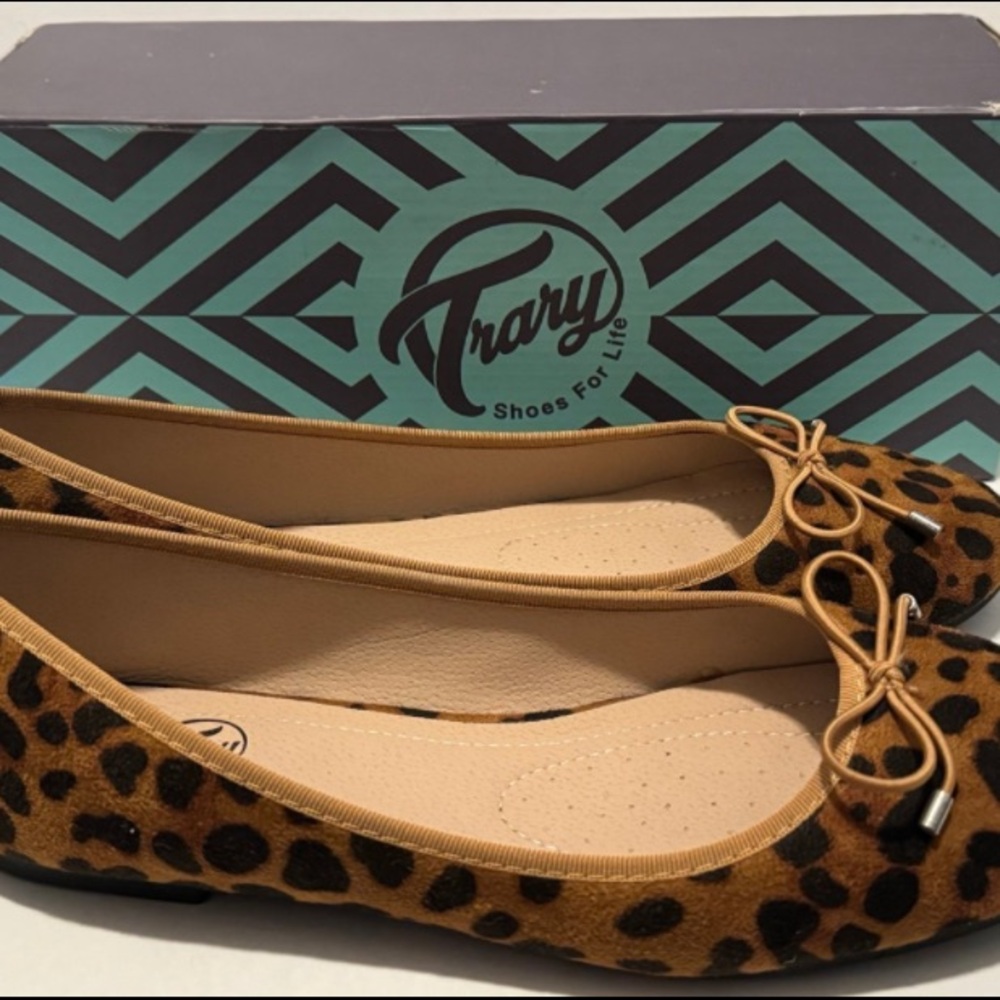 Trary Leopard Print Ballet Flats